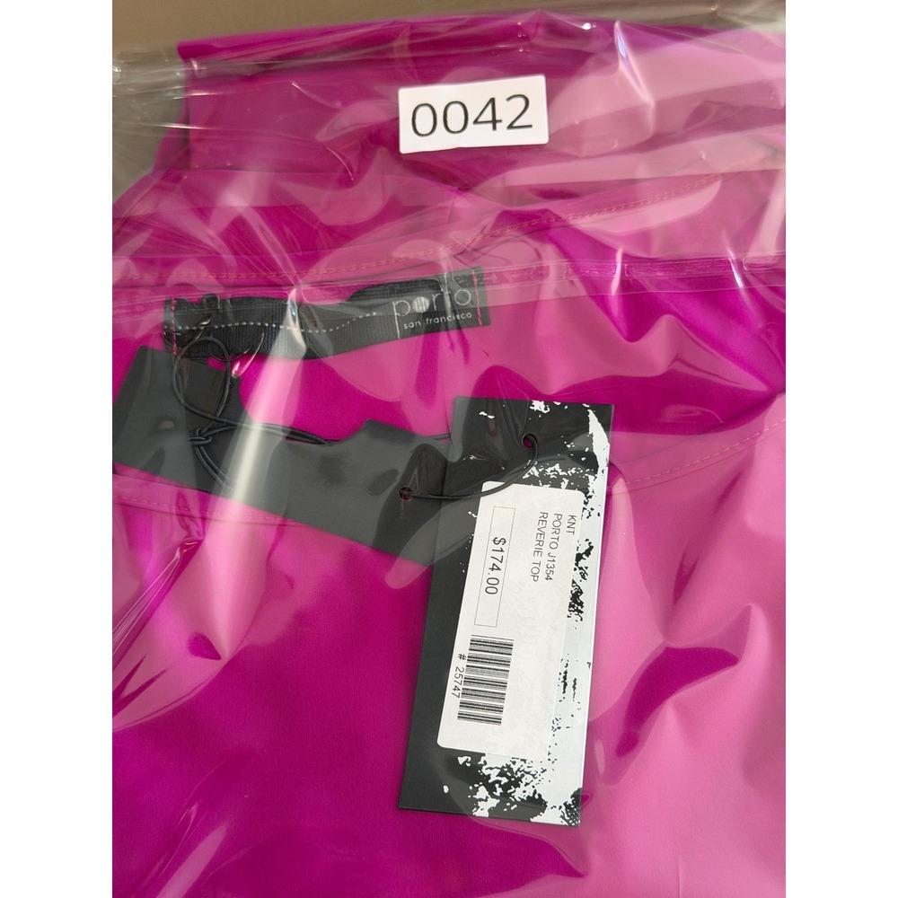 NEW Porto San Francisco Reverie Top Pink Asymmetric Avant Garde Minimalist Sz 4 - Picture 13 of 14
